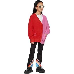 Stella McCartney Kids Cosmic Cardigan Girls Red Pink Designer Rib Knit Size 12